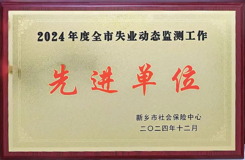 2024122024年度全市失業動態監測工作先進單位
